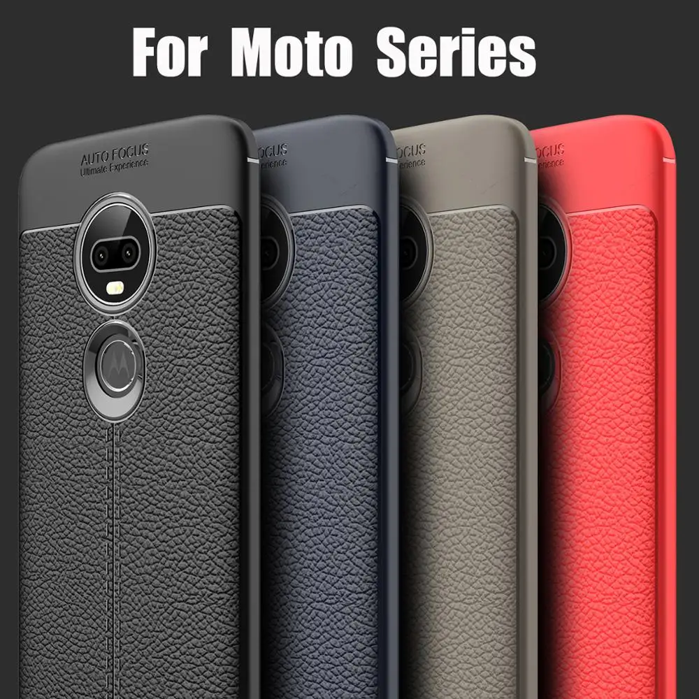 

G5S G5 G4 E5 E4 Z2 Force C Power X4 case shockproof phone case for Moto G7 Plus G6 Play G6+ leather design soft TPU bumper cover