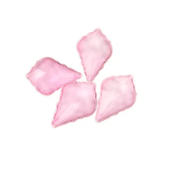

Free Shipping 10pcs Maple Leaf Pink Chandelier Glass Lamp Prisms Parts Suncatcher Pendants for Hotel Hanging lamp decor 50mm