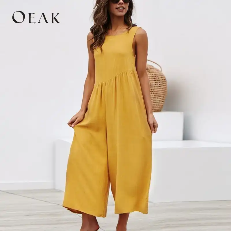 wide leg loose jumpsuit