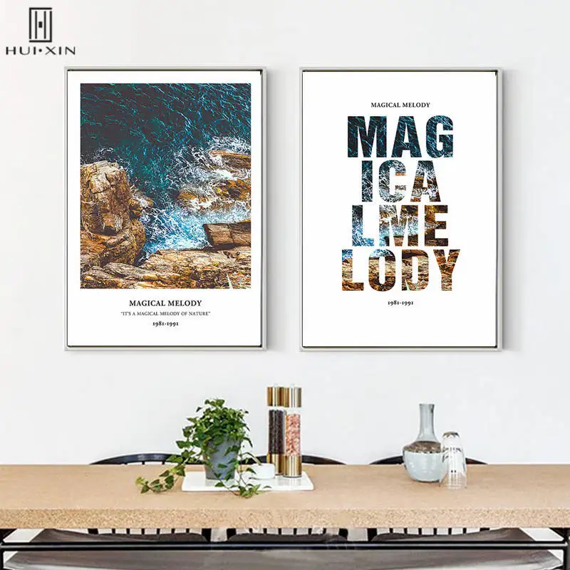 Magnificent Ocean Mountain Landscape Tropical Scenaries Seaside Unframed Canvas Poster Wall Paintings Art For Home Room Decor