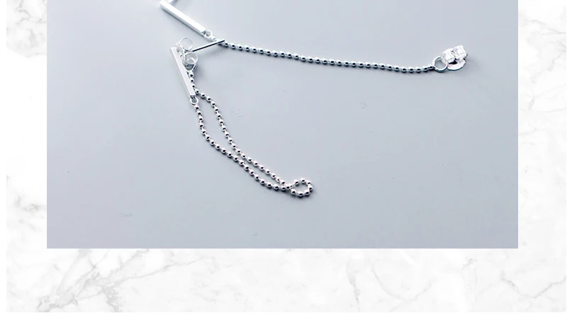 New Fashion Sterling Silver Chain Statement Dangle Earrings For Women Girls Minimalist S925 Drop Earring Bridal Wedding Jewelry (11)