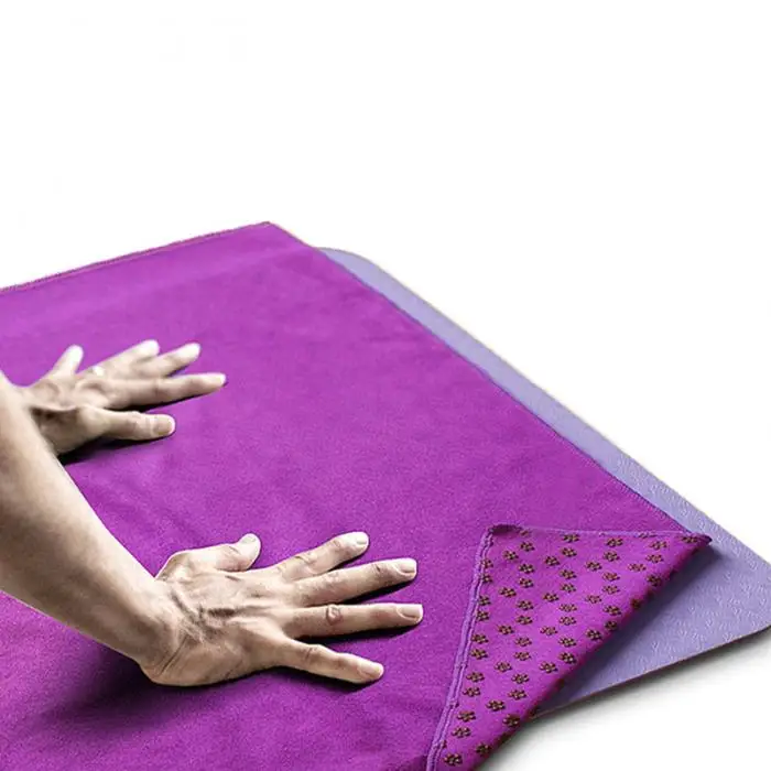 1 шт. Коврик для йоги мягкое противоскользящее Впитывающее Пот спортивное упражнение одеяло для улицы для кемпинга ED