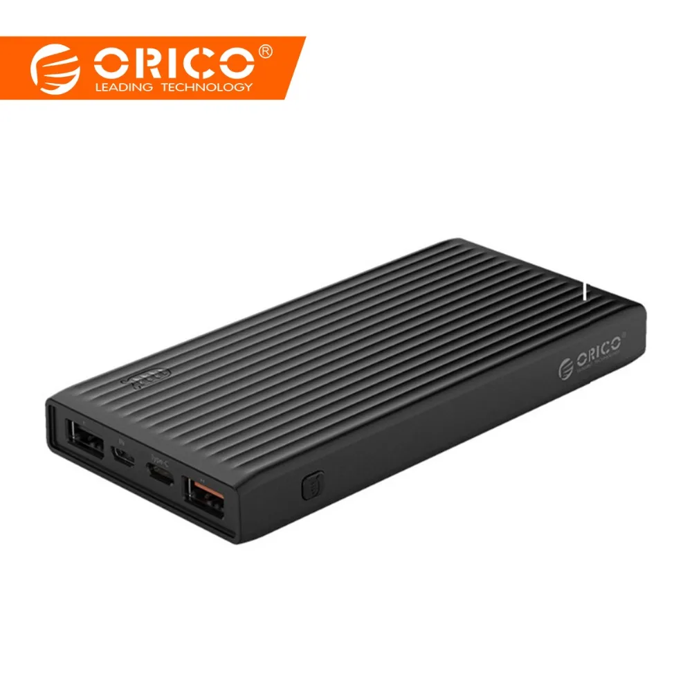 

ORICO 10000mAh Power Bank Quick Charge 3.0 Batterie externe BC1.2 Portable Ultra-thin Polymer Powerbank External Battery 18W