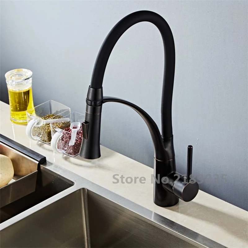 Резиновый кухонный кран ORB, смеситель, кран с поворотом на 360 градусов, кран-распылитель, латунный кухонный кран для воды с фильтром