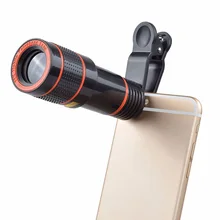 Клип на 12x зум оптический телескоп объектив камеры съемный для Iphone samsung Htc