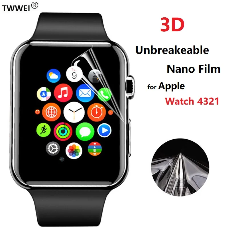 Защитная 3d пленка для Apple Watch 44 мм 40 42 38 iWatch 4 3 2 1 защитная экрана|Защитные стёкла и