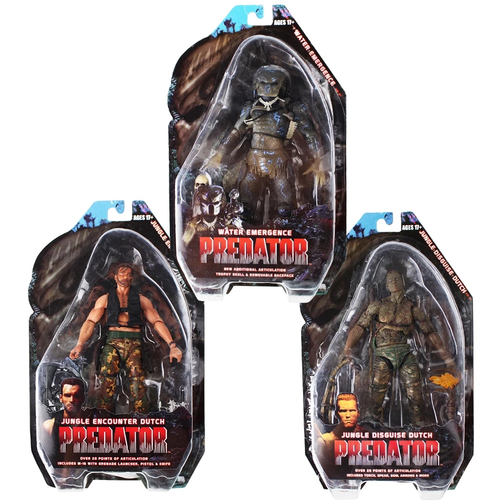 Фигурка NECA Predator из серии вода экшн фигурка маскировка джунглей голландские