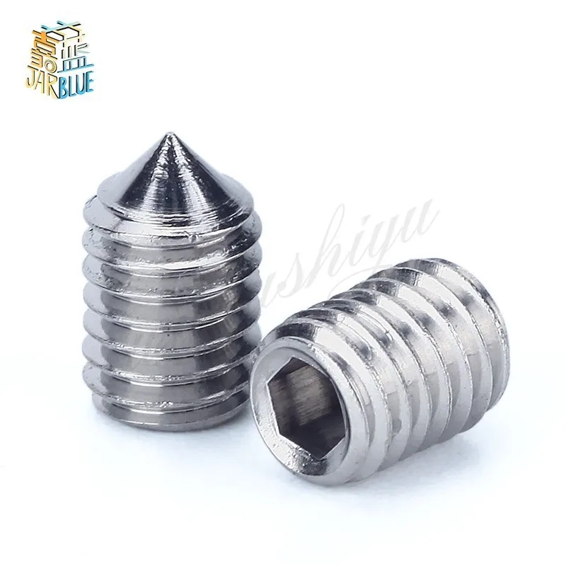 

(50 PC/lot) DIN914 SUS304 M2,M2.5,M3,M4 *L=3,4,5~20 stainless steel cone point set grub screw