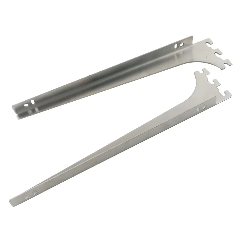 

1 pair 250mm Length Shelf Bracket Stainless Steel 1.8mm Thickness Shelf Plate Board Support