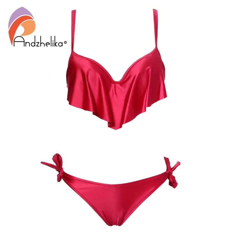 Andzhelika Bikini 2018 Summer Women Swimsuit Lotus Leaf Bikini Set Push Up Swimwear Sexy Brazilian Low Waist Bathing Suit A18950 Andzhelika Bikini 2018 Summer Women Swimsuit Lotus Leaf Bikini Set Push Up Swimwear Sexy Brazilian Low Waist Bathing Suit A18950