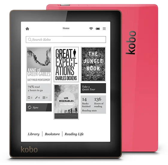 

6 inch e-book Kobo Aura ebook reader e-ink Front Light e Book Reader WiFi 4GB Memory resolution 1024x758