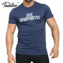 Taddlee Brand Sports Running Men’s Tshirt Short Sleeve High Stretch Muscle Gym Gasp T-shirts Fitness Tees Top Shirt Bodybuilding