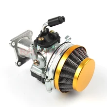 37cc Water Cooled Racing Carb Carburetor Air Filter Intake For 47cc 49cc 50cc 60CC 66CC 80cc 2 Stroke Mini Pocket Bike ATV