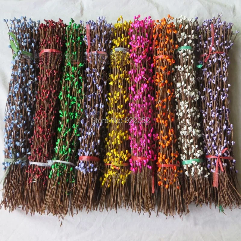 Цветочные проволоки сухие ветки pip стебель с ягодами diy flowe композиции аксессуары
