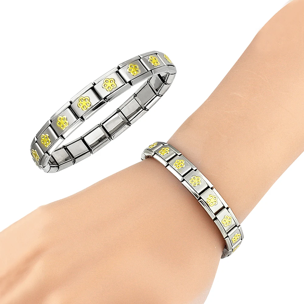 Nowintwion Флаг Бразилии браслеты для женщин мужские браслеты золотой шарм бабочка браслет из нержавеющей стали модные серебряные ювелирные изделия