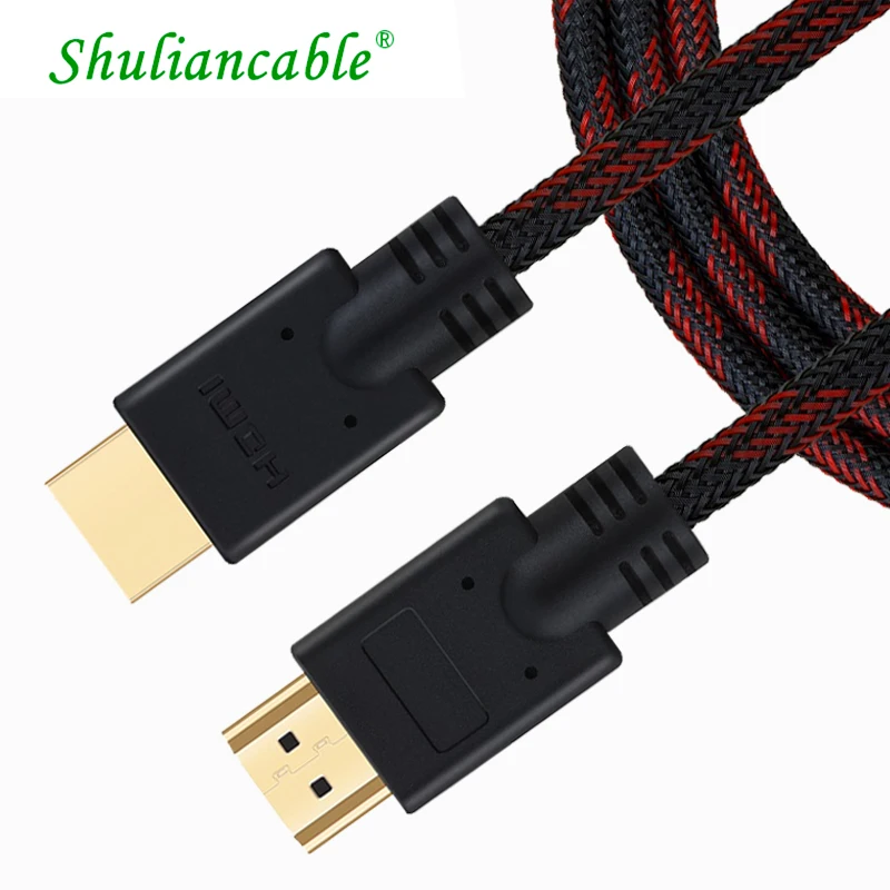 

Shuliancable HDMI Cable hdmi to hdmi cable 3D 1.4 Gold Plated Cable HDMI for HD TV box Laptop PS4 Projector Computer Cable5m10m