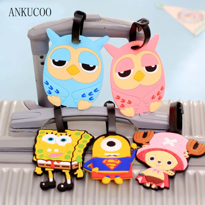 

Cartoon Cute Travel Accessories Luggage Tags Suitcase Cartoon Style Cute Cat Fashion Silicon Portable Travel Label