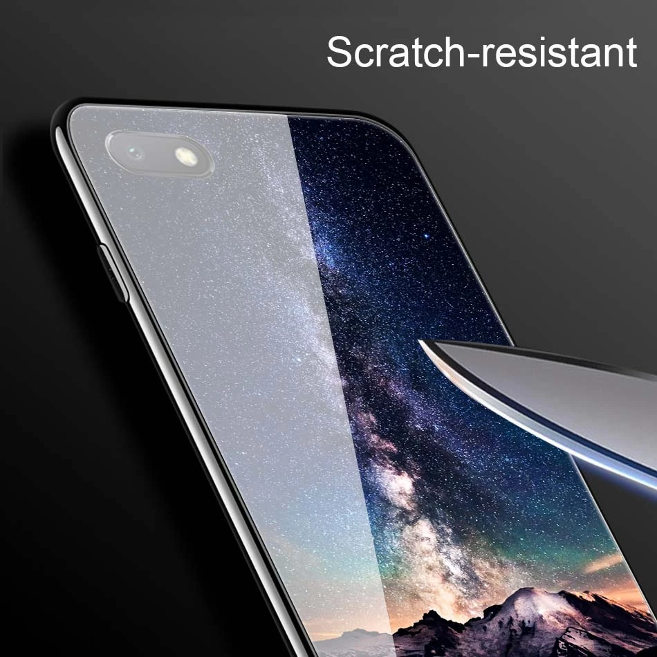 Tempered Glass Back Cover for Xiaomi Redmi A6 Cases Space Patterned Phone Case for Xiaomi Mi A1 RedMi Note 5 Pro 4X 5 Plus Coque (5)