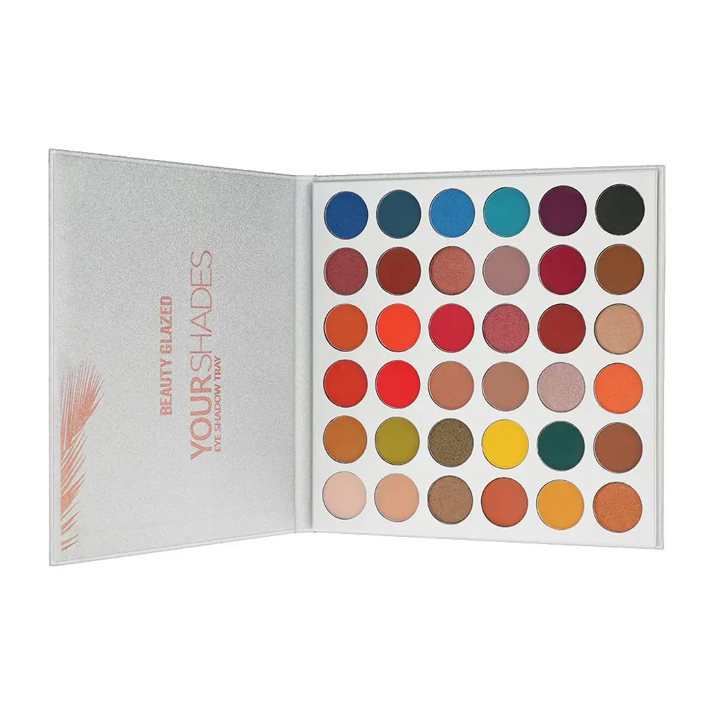 36 цветов Beauty Glazed Мерцающая пигментная палитра матовые блестящие тени для век
