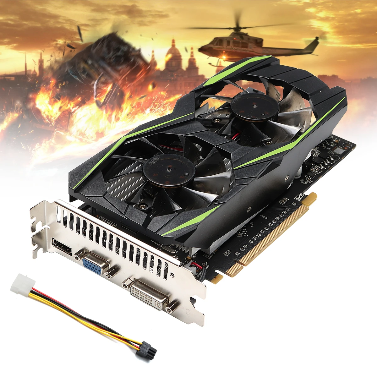 

NEW GTX 1050TI GPU 4GB 128BIT DDR5 GP107 Computer Desktop Graphics card With HDMI DVI DP For PC Gaming