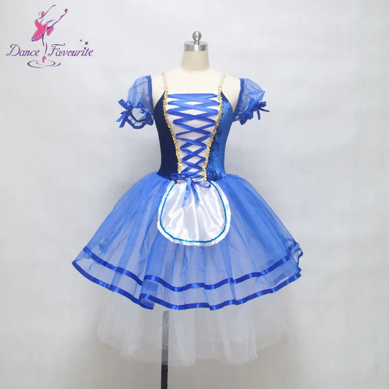 

Royal blue velvet bodice ballet tutu women stage performance ballet costume tutu Giselle Ballet tutu