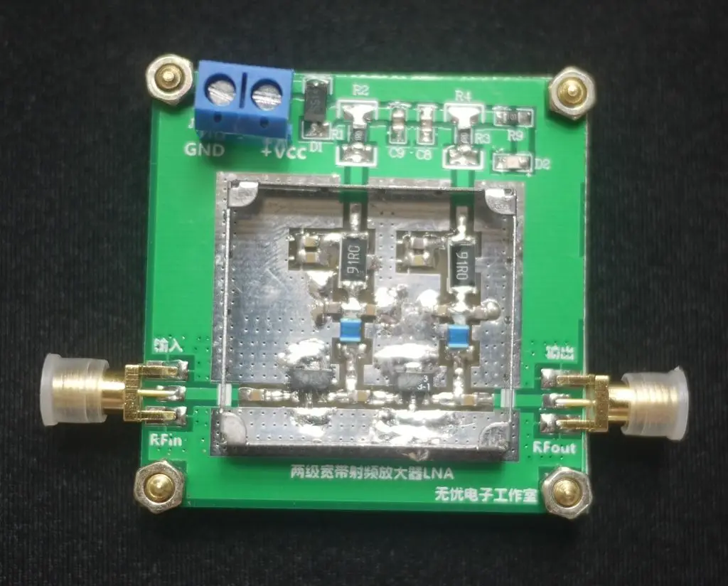 1 МГц 3 ГГц 40 дБ UHF 2 4G широкополосный малошумный усилитель RF LNA Amp модуль VHF dc 12v|rf