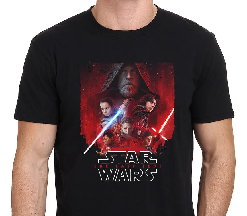 Star Wars Men's The Last Jedi Character Poster T Shirt Black S XXLin