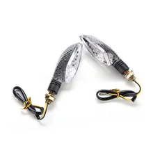 Высокая Яркость Универсальный светодиодный указатели поворота 12V углеродное волокно мотоцикл с подвесным двигателем