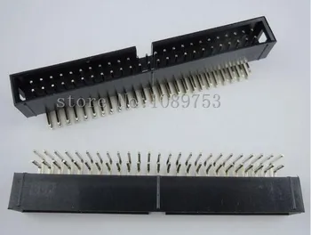 

10pcs 2.54mm 2x25 50 Pin Right Angle Male Shrouded PCB Box header IDC Connector
