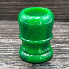 DScosmetic Jade Зеленая Смола кисть для бритья ручка подходит для 24 мм/26 мм барсучьи волосы узлы щетка DIY Парикмахерская бритва инструмент