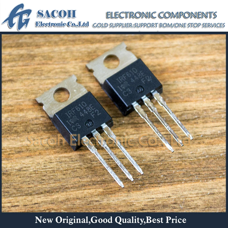

New Original 10Pcs IRF610PBF IRF610A IRF610 TO-220 3.3A 200V N-ch Power MOSFET Transistor
