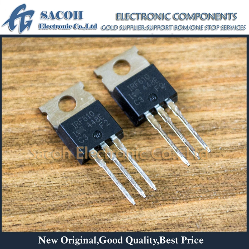 50PCS IRF610PBF IRF610 MOSFET N-CH 200V 3.3A TO-220AB Good Quality