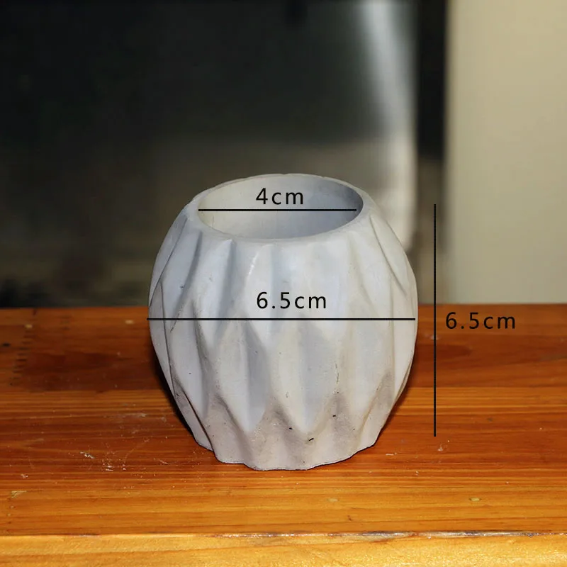 Геометрический бетонный цветочный горшок форма для цемента цветочный горшок силиконовая форма суккулент цветочный горшок форма простой гипсовая форма - Цвет: 8