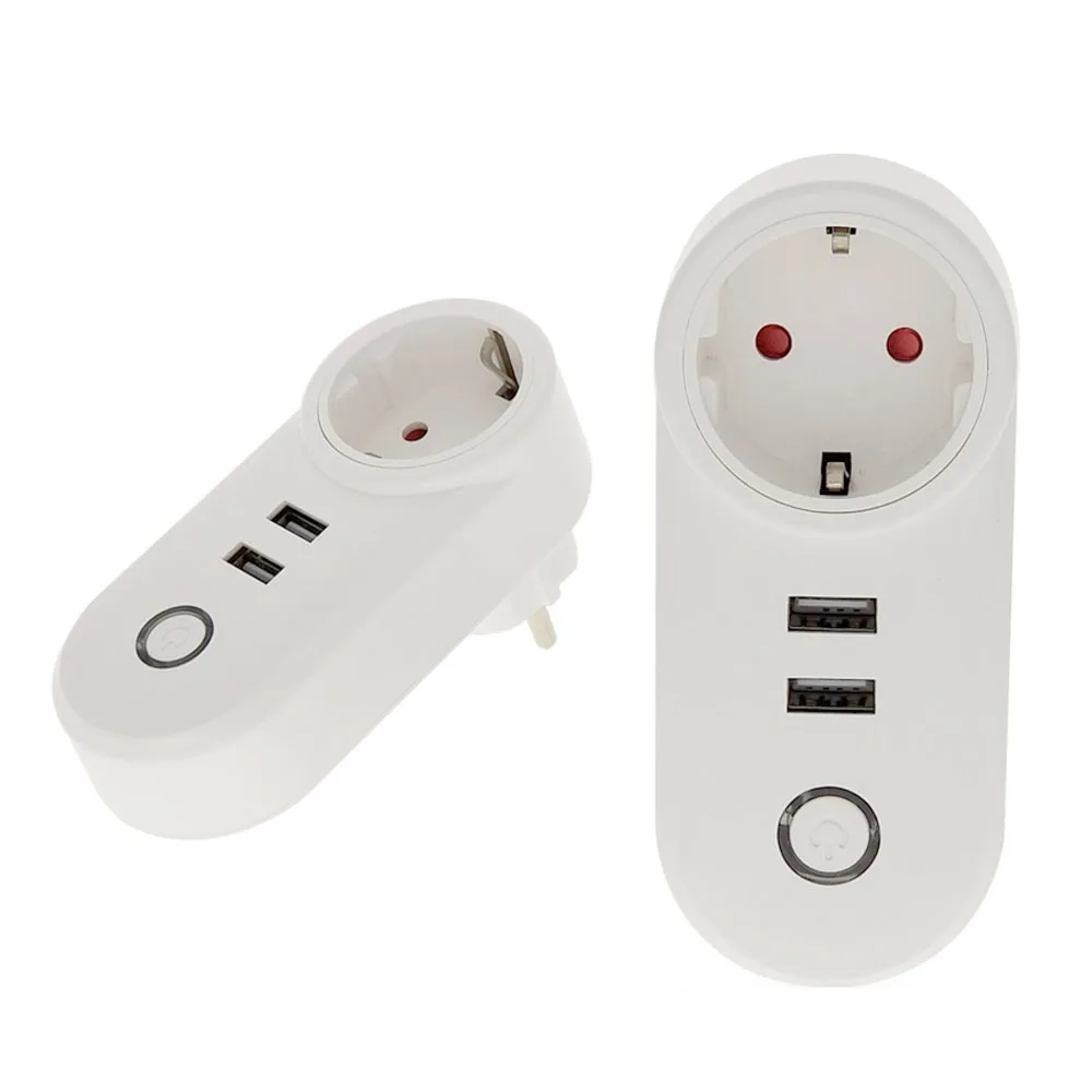 Smart Wi Fi мощность ЕС Plug розетка с пульт дистанционного управления с USB приложение управление таймер функция работать Alexa Google помощник дома
