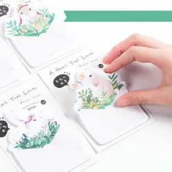 30 шт./упак. мультипликационный кролик в стиле кавай Стикеры Бумага записная книжка для детей подарочная Корейская Канцелярия сообщение