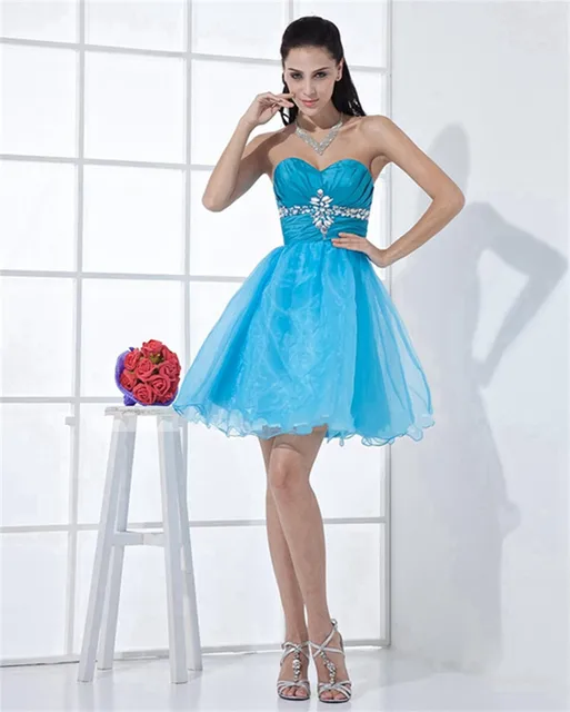 light blue semi dress