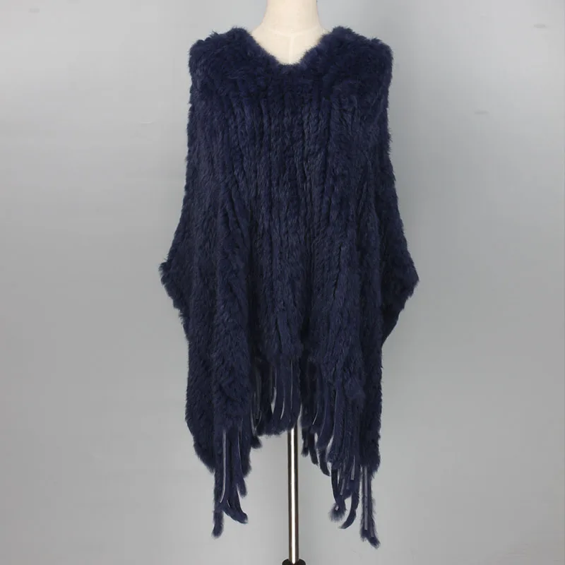 

100% Real Rabbit Fur Shawl, Natural Rabbit Fur Knitted Scarf BE-1813 free shipping