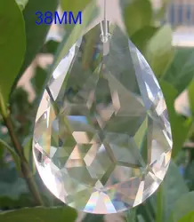 380 шт./лот 38 мм Crystal Prism кулон k9 кристалл обрезки часть Suncatcher кулон Бесплатная доставка