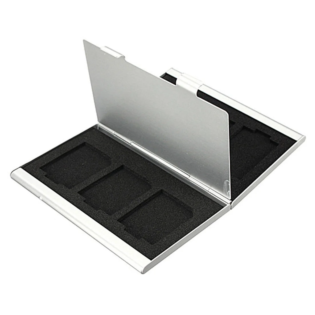 6 слотов двойной стол алюминиевый ящик для хранения SD SDHC SDXC MMC чехол для держателя карты памяти протектор