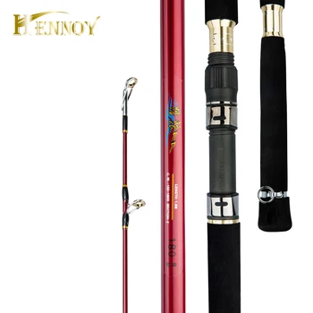 

Hennoy 6' Saltwater OffShore Heavey Spinning Fishing Rod 1.8m 2 Section Boat Spin Rod 20-45lb test