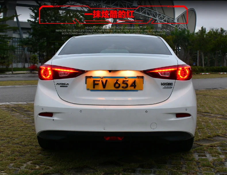 Светодиодный задний фонарь в автомобильном стиле для Mazda 3 AXELA, задний светильник в сборе- для Mazda 3, задний светильник DRL+ сигнальный светильник поворота с 4 шт