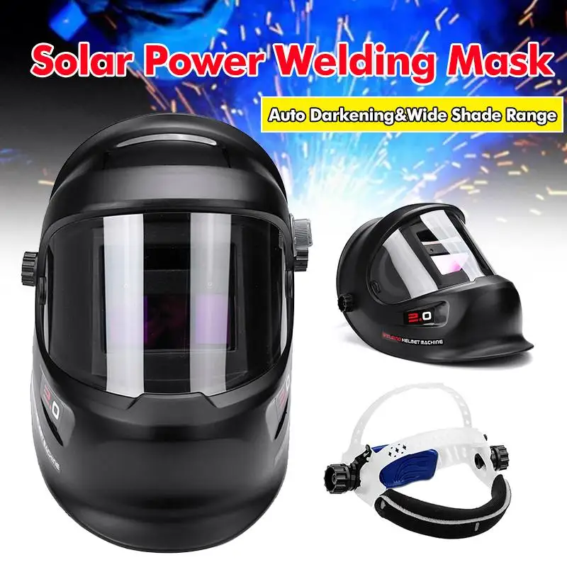 

Big View Solar Power Welding Mask darkening TIG MIG MMA Welding Out Control Mask/Helmet/Welding Cap/Lens/Face Mask