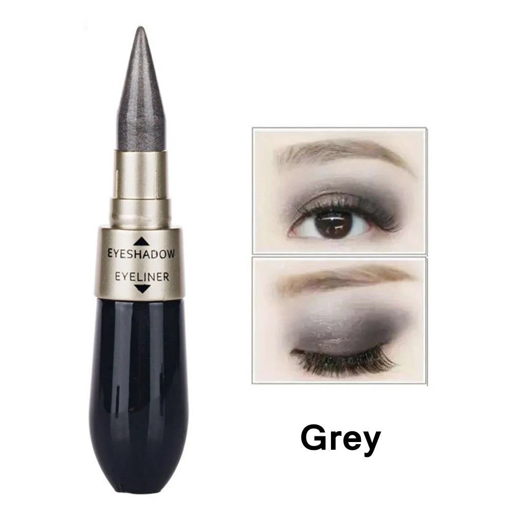 Новинка, Водостойкая Подводка для глаз, 2 в 1, черный карандаш для глаз, водостойкая ручка, высокоточная, долговечная, жидкая подводка для глаз, Гладкие инструменты для макияжа, TSLM1 - Цвет: 02 gray