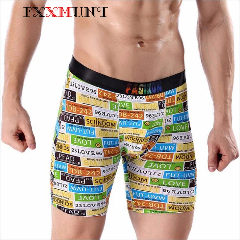 

Plus Size Boxer Men Long Underwear Ice Silk Boxer 365 Men Calecon Homme Boxershorts Underpants Male Cueca Boxer Underwear CP11