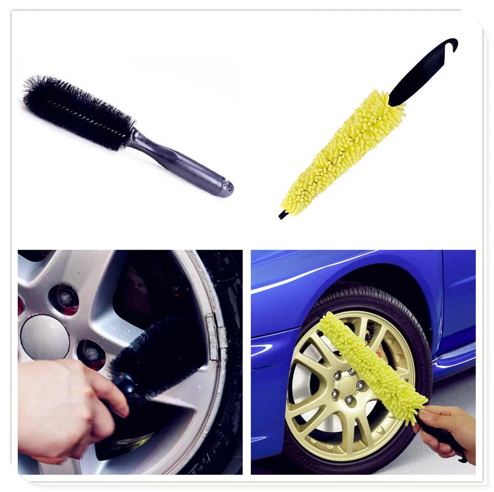 Auto Car Brush Cleaning Wheel Rims Tire Washing Sponges Tools for BMW