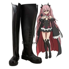 font b Anime b font Seraph of the End Krul Tepes Black High Boots font
