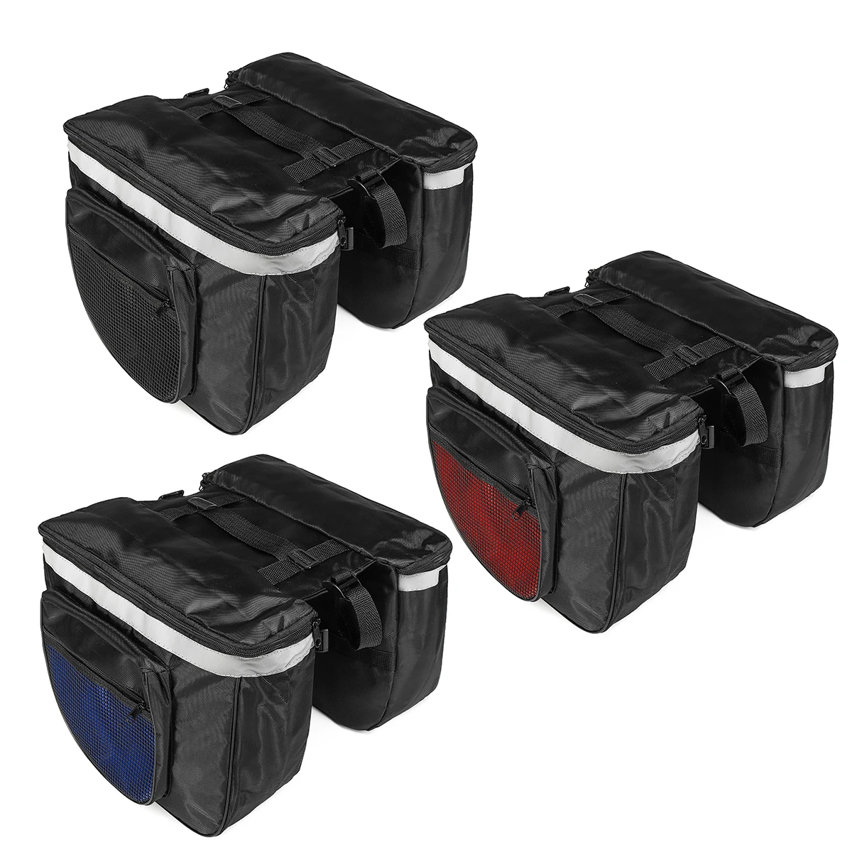 Sale 20L Bicycle Rear Rack Seat Saddle Bag Cycling Bike Pannier Tail Storage Pouch Red/Blue/Black Reflective Binding Design Durable 3 Sale 20L Bicycle Rear Rack Seat Saddle Bag Cycling Bike Pannier Tail Storage Pouch Red/Blue/Black Reflective Binding Design Durable 3
