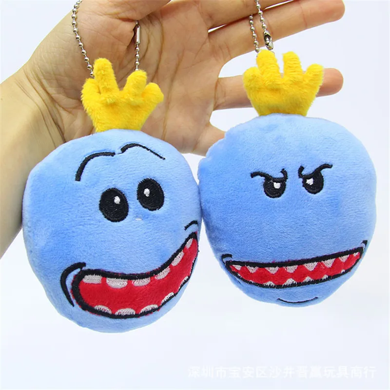2017 New Comic Rick and Morty Morty SmithMr. Meeseeks Plush Pendants Toys Small Key Bag Pendant Dolls 10cm 12pcslot  (6)