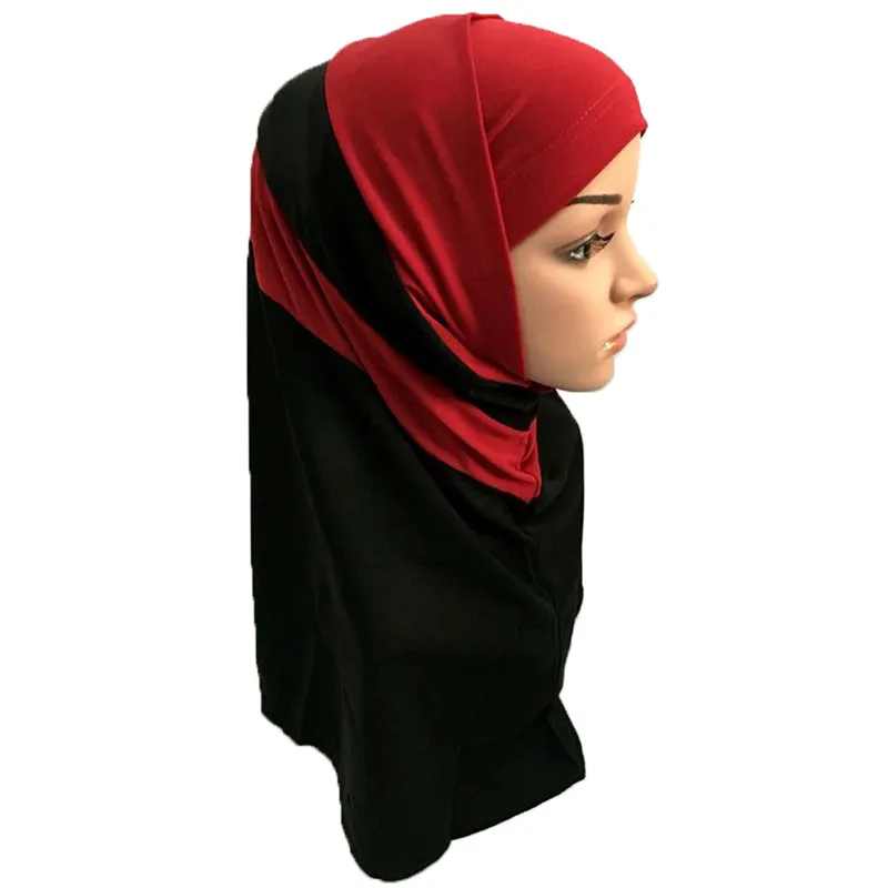 Рамадан смешанные цвета 2 шт Амира хиджаб мусульманский хиджаб исламский шарф полиэстер