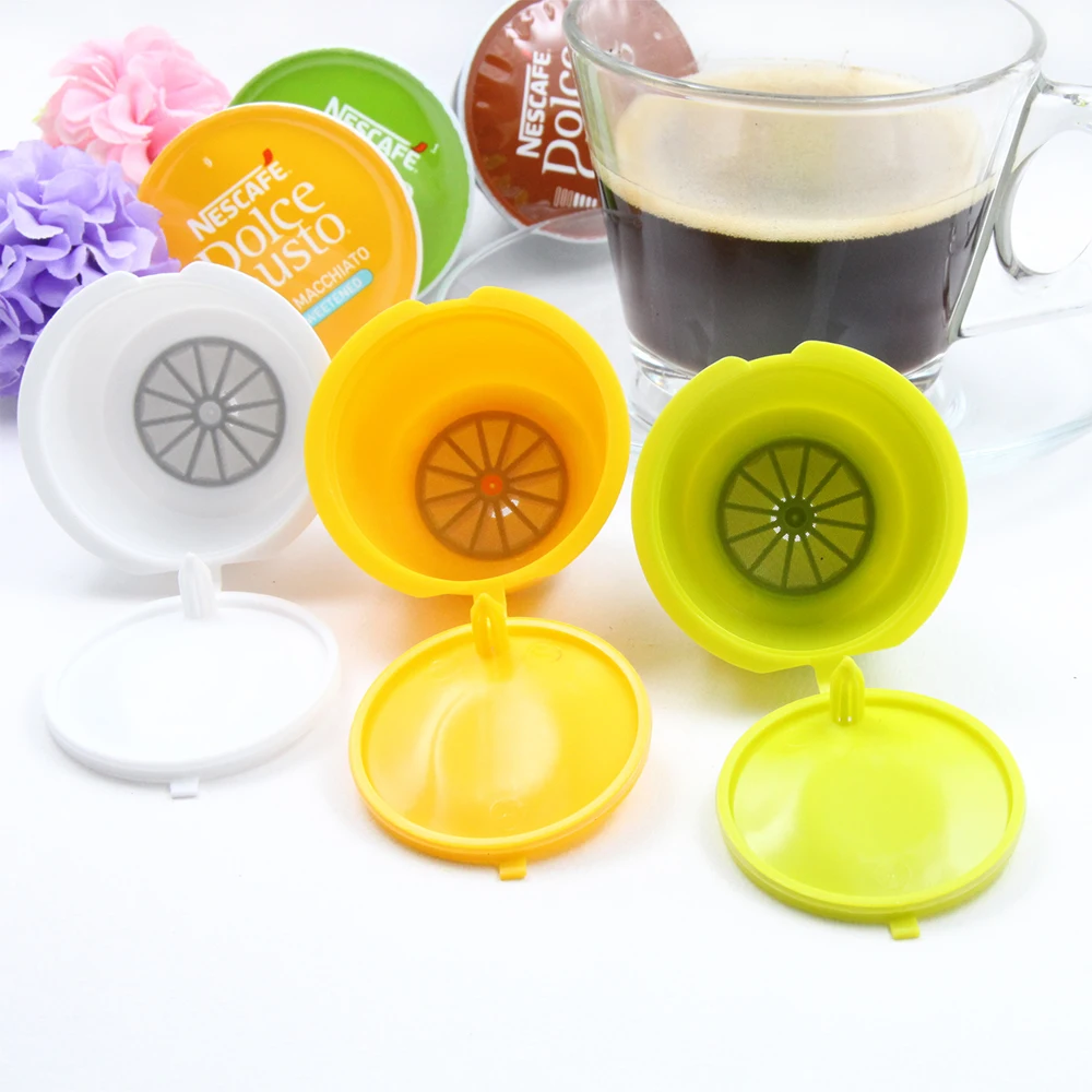 3 шт. многоразовые разноцветные капсулы для кофемашины Nescafe Dolce Gusto|capsule cup|coffee